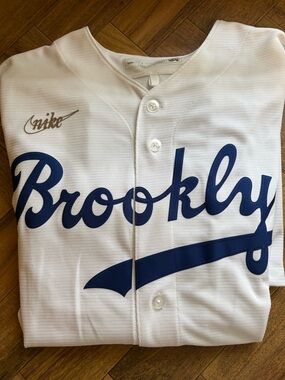 Nike MLB Brooklyn Dodgers Jackie Robinson Men's Cooperstown Baseball Jersey